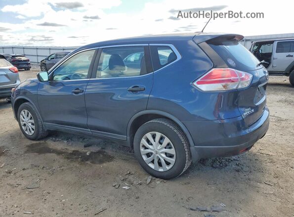 KNMAT2MV6GP613707 2016 NISSAN ROGUE Blue Задня ліва чверть