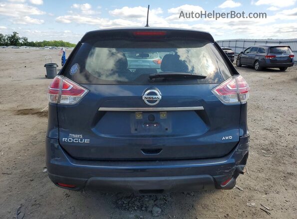 KNMAT2MV6GP613707 2016 NISSAN ROGUE Blue Вид ззаду