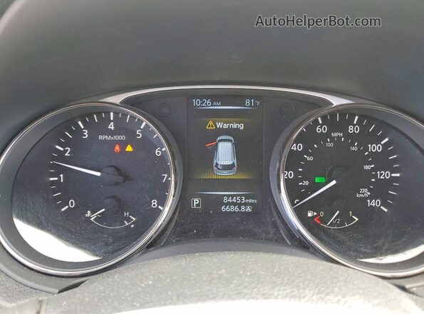 KNMAT2MV6GP613707 2016 NISSAN ROGUE Blue Вид щитка приладів