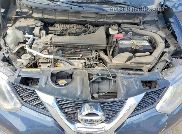 KNMAT2MV6GP613707 2016 NISSAN ROGUE Blue Вид підкапотного простору