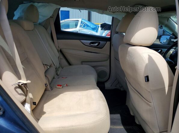 KNMAT2MV6GP628949 2016 NISSAN ROGUE Синий Вид задней части салона