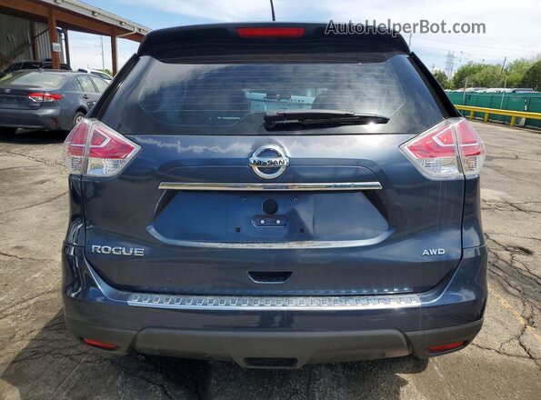 KNMAT2MV6GP628949 2016 NISSAN ROGUE Синий Вид сзади