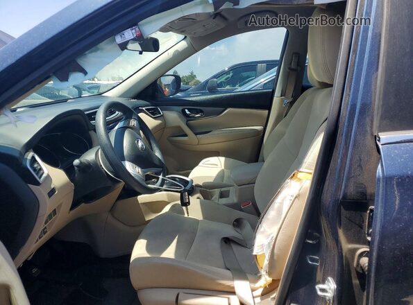 KNMAT2MV6GP628949 2016 NISSAN ROGUE Синий Вид салона спереди