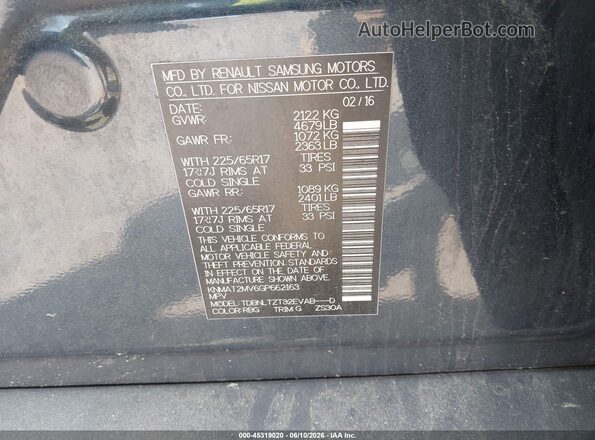 KNMAT2MV6GP662163 2016 NISSAN ROGUE Blue 