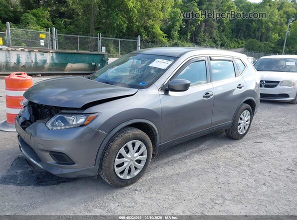 KNMAT2MV6GP712589 2016 NISSAN ROGUE Gray Przód lewy