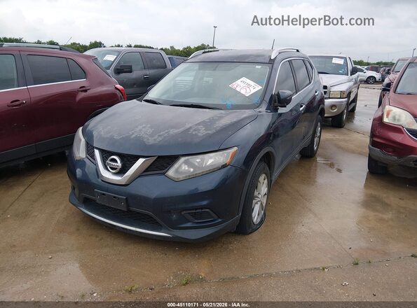 KNMAT2MV6GP732096 2016 NISSAN ROGUE Blue Передня ліва чверть