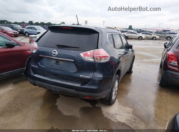 KNMAT2MV6GP732096 2016 NISSAN ROGUE Blue Задня права чверть