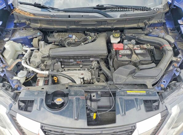 KNMAT2MV6HP552568 2017 NISSAN ROGUE Blue Вид задньої частини салону