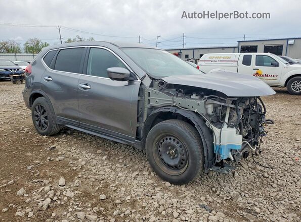 KNMAT2MV6JP525313 2018 NISSAN ROGUE Серый Передняя правая четверть