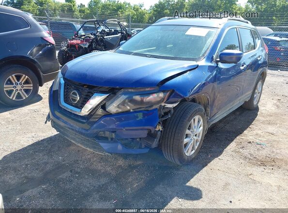 KNMAT2MV6JP566900 2018 NISSAN ROGUE Blue Vista tres cuartos delantera izquierda