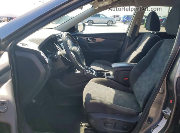KNMAT2MV7GP634646 2016 NISSAN ROGUE Gray წინა სალონის ხედი