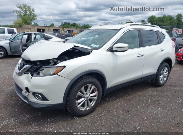 KNMAT2MV7GP670627 2016 NISSAN ROGUE White Առջևի ձախ երեք քառորդ տեսարան