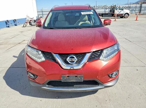 KNMAT2MV7GP709054 2016 NISSAN ROGUE Red Դիմացի տեսք