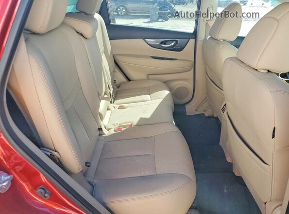 KNMAT2MV7GP709054 2016 NISSAN ROGUE Red Հետևի նստատեղերի տեսք
