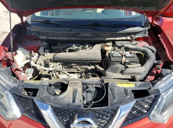 KNMAT2MV7GP709054 2016 NISSAN ROGUE Red Սալոնի հետևի տեսք