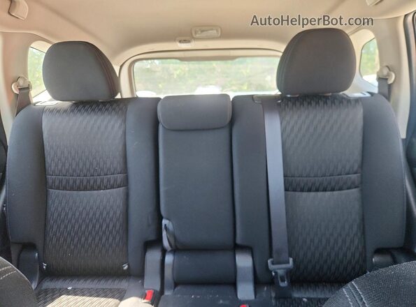 KNMAT2MV7HP517182 2017 NISSAN ROGUE Black უკანა სავარძლების ხედი