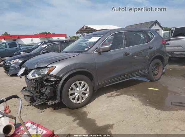 KNMAT2MV7HP530448 2017 NISSAN ROGUE Gray Przód lewy