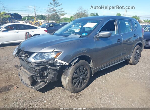 KNMAT2MV7JP544033 2018 NISSAN ROGUE Gray წინა მარცხენა ხედი სამი მეოთხედიდან