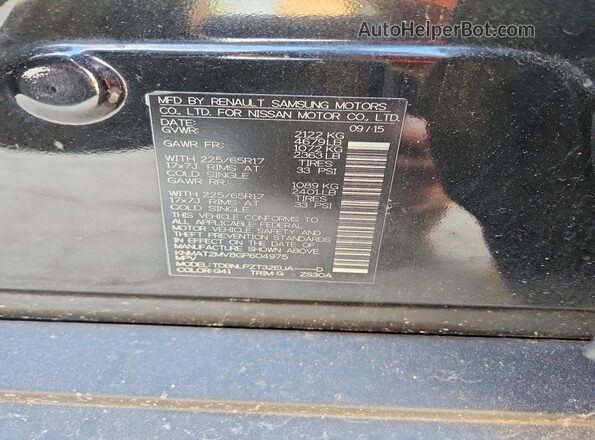 KNMAT2MV8GP604975 2016 NISSAN ROGUE Черный 