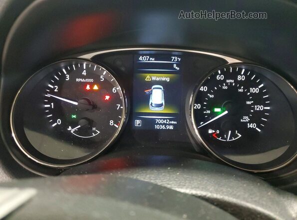 KNMAT2MV8GP610212 2016 NISSAN ROGUE Silver Вид щитка приладів