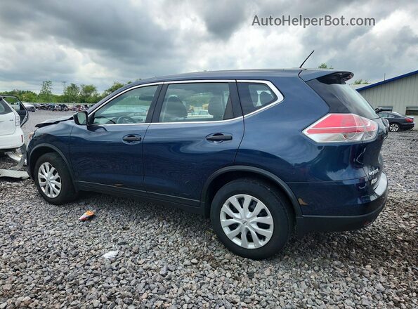 KNMAT2MV8GP615183 2016 NISSAN ROGUE Синий Задняя левая четверть