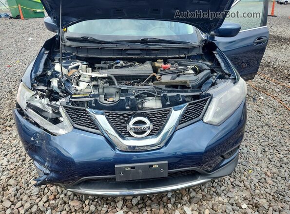 KNMAT2MV8GP615183 2016 NISSAN ROGUE Синий Вид задней части салона