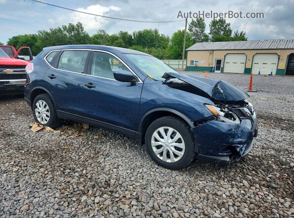 KNMAT2MV8GP615183 2016 NISSAN ROGUE Синий Передняя правая четверть