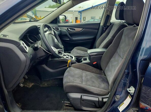 KNMAT2MV8GP615183 2016 NISSAN ROGUE Синий Вид салона спереди