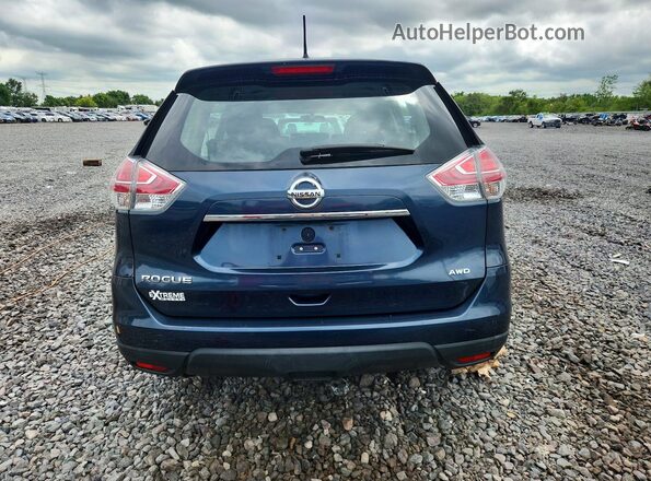 KNMAT2MV8GP615183 2016 NISSAN ROGUE Синий Вид сзади