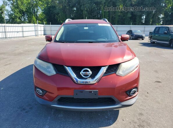 KNMAT2MV8GP630475 2016 NISSAN ROGUE Red Դիմացի տեսք