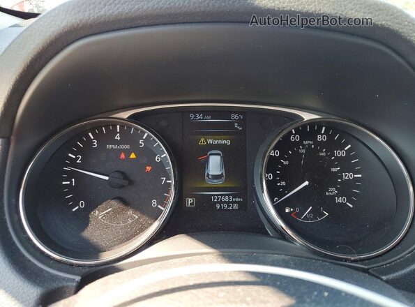 KNMAT2MV8GP630475 2016 NISSAN ROGUE Red Սարքավորումների վահանակի տեսք