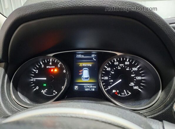 KNMAT2MV8GP658986 2016 NISSAN ROGUE Black Vista del cuadro de instrumentos