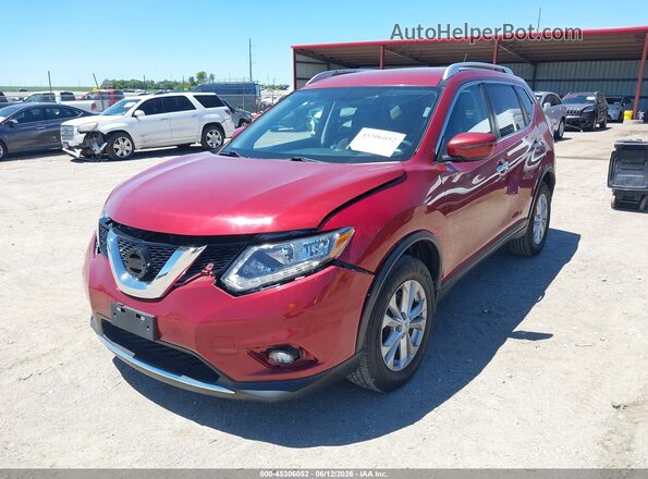 KNMAT2MV8GP694869 2016 NISSAN ROGUE Red Front left