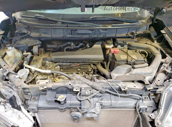 KNMAT2MV9GP607478 2016 NISSAN ROGUE Black ძრავის განყოფილების ხედი