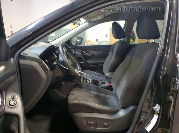 KNMAT2MV9GP607478 2016 NISSAN ROGUE Black წინა სალონის ხედი