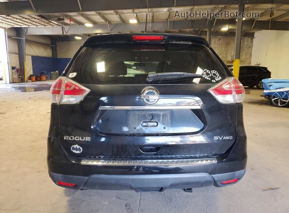 KNMAT2MV9GP607478 2016 NISSAN ROGUE Black უკანა ხედი