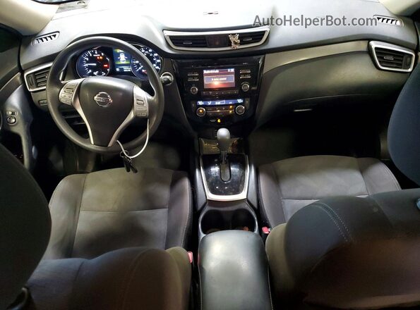KNMAT2MV9GP607478 2016 NISSAN ROGUE Black წინა პანელის ხედი