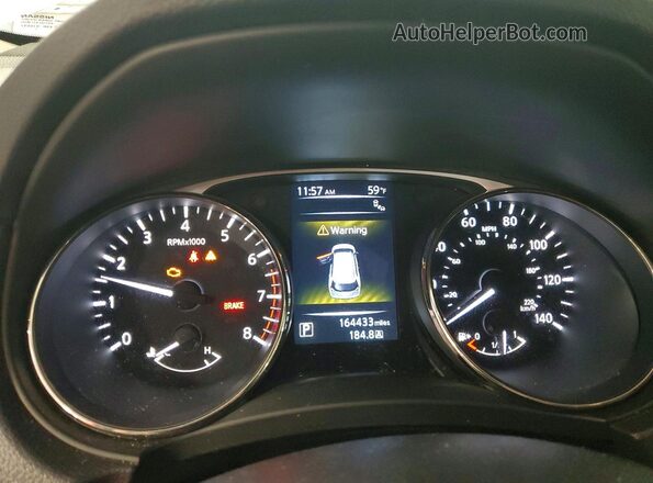 KNMAT2MV9GP616813 2016 NISSAN ROGUE White Вид щитка приладів