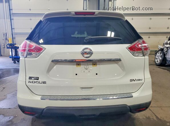 KNMAT2MV9GP616813 2016 NISSAN ROGUE White Вид ззаду
