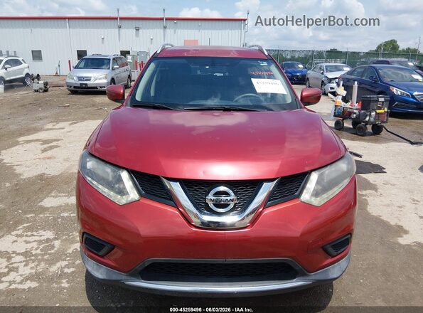 KNMAT2MV9GP681239 2016 NISSAN ROGUE Red Instrument cluster view