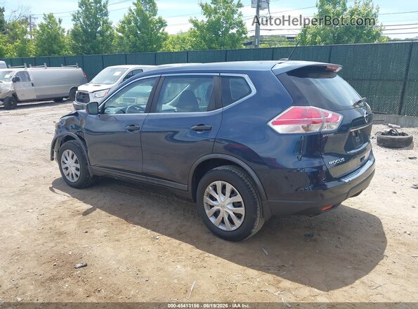 KNMAT2MV9GP713476 2016 NISSAN ROGUE Синий Задняя левая четверть