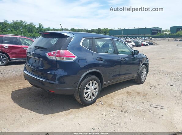 KNMAT2MV9GP713476 2016 NISSAN ROGUE Синий Задняя правая четверть