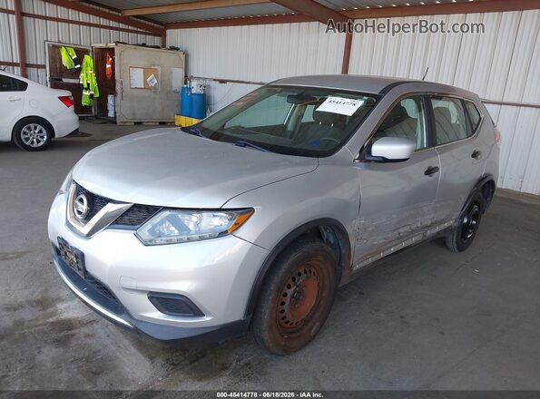 KNMAT2MV9GP721268 2016 NISSAN ROGUE Silver Առջևի ձախ երեք քառորդ տեսարան