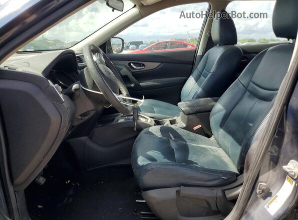 KNMAT2MVXGP606260 2016 NISSAN ROGUE Blue Вид салону спереду