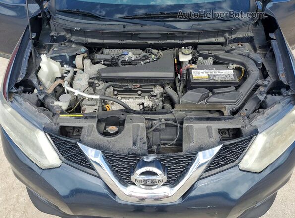KNMAT2MVXGP606260 2016 NISSAN ROGUE Blue Вид підкапотного простору