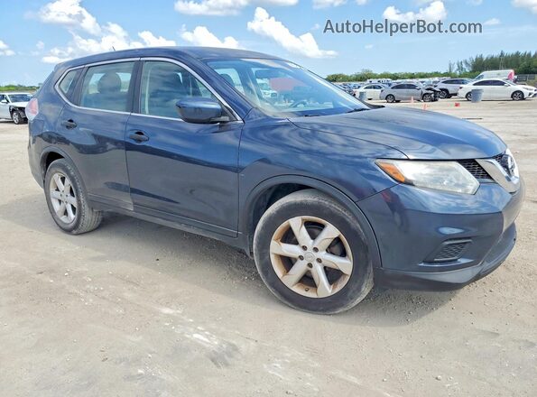 KNMAT2MVXGP606260 2016 NISSAN ROGUE Blue Передня права чверть