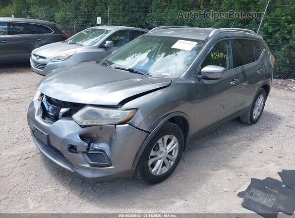 KNMAT2MVXGP614777 2016 NISSAN ROGUE Silver Առջևի ձախ երեք քառորդ տեսարան