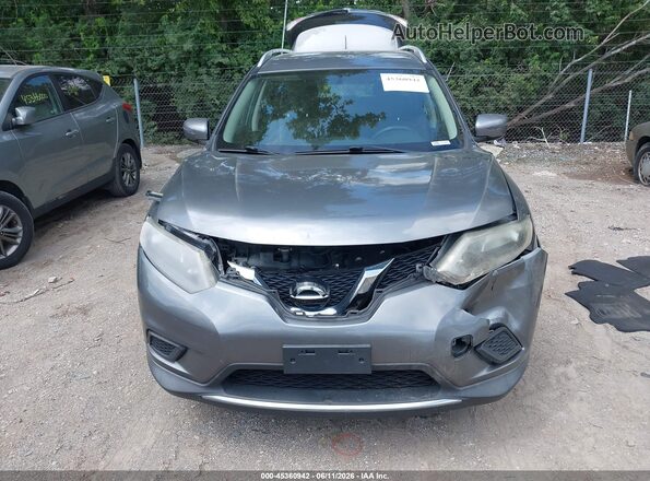 KNMAT2MVXGP614777 2016 NISSAN ROGUE Silver Դիմացի տեսք