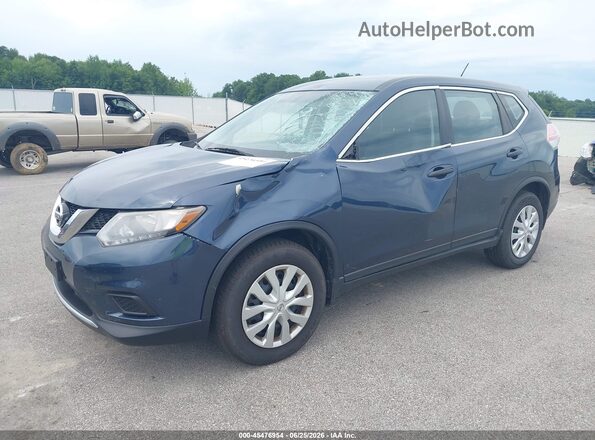 KNMAT2MVXGP617341 2016 NISSAN ROGUE Blue Front left