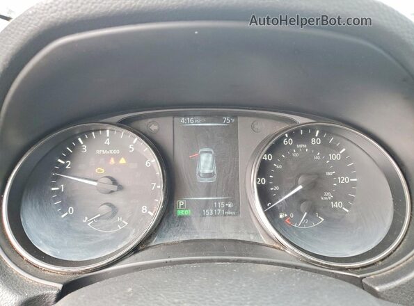 KNMAT2MVXHP544103 2017 NISSAN ROGUE Green ხელსაწყოთა პანელის ხედი